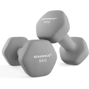 SONGMICS - Hexagon Neoprene 2x5kg - Blauw - Dumbbells SONGMICS - Hexagon Neoprene 2x5kg - Blauw - Dumbbells