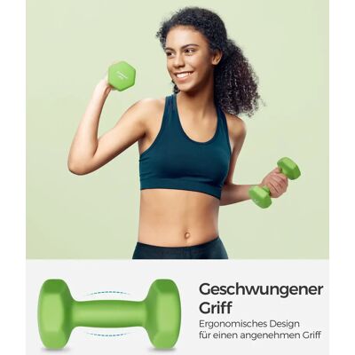 SONGMICS Groene Hex Dumbbells - Thuis Fitness SONGMICS Groene Hex Dumbbells - Thuis Fitness