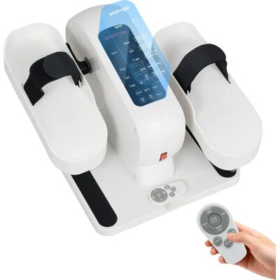 SPORTNOW appartement pedaal, elektrische fiets mini met LCD-scherm, afstandsbediening en 12 versnellingen, demper en draagbaar voor senioren, wit SPORTNOW appartement pedaal, elektrische fiets mini met LCD-scherm, afstandsbediening en 12 versnellingen, demper en draagbaar voor senioren, wit