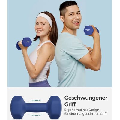 Songmics Dumbbell Dumbbells (Set Van 2 Neopreen Coating Dumbbell Set Korte Halters Hexagon) 1kg-2kg-3kg-4kg-5kg Rood Songmics Dumbbell Dumbbells (Set Van 2 Neopreen Coating Dumbbell Set Korte Halters Hexagon) 1kg-2kg-3kg-4kg-5kg Rood