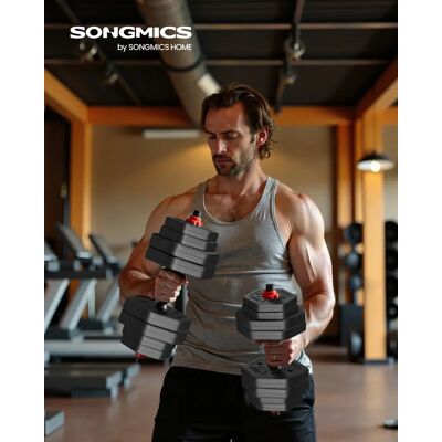 SONGMICS halterset halters Hexagon Korte halterset Workout Fitnesstraining Gewichtheffen Black SONGMICS halterset halters Hexagon Korte halterset Workout Fitnesstraining Gewichtheffen Black