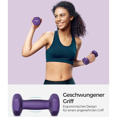 SONGMICS Roze Zeskantige Dumbbell Set - Fitnessapparaat SONGMICS Roze Zeskantige Dumbbell Set - Fitnessapparaat