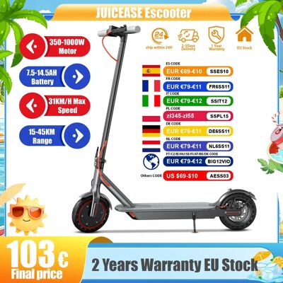 2026 Nieuwe JUICEASE 7.8-14.5AH Elektrische Scooter 31/35 KM/H 25-45 KM Ultra Lange afstand Smart Aovopro APP Elektrische Scooter 350/1000 W 10.4AH T1 EScooter 2026 Nieuwe JUICEASE 7.8-14.5AH Elektrische Scooter 31/35 KM/H 25-45 KM Ultra Lange afstand Smart Aovopro APP Elektrische Scooter 350/1000 W 10.4AH T1 EScooter