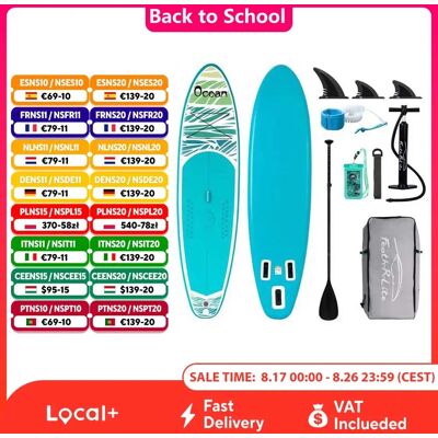 FunWater Stand Up Paddle Board Grote Maat 335×85×15CM Opblaasbaar Paddleboard Surfplank Surf Sup Board Antislip Paddleboard SUPFR17U(350×84×15CM) FunWater Stand Up Paddle Board Grote Maat 335×85×15CM Opblaasbaar Paddleboard Surfplank Surf Sup Board Antislip Paddleboard SUPFR17U(350×84×15CM)