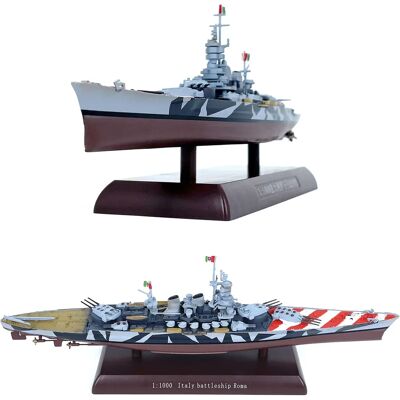 TRUMPETER 1:1000 Model van het Italiaanse slagschip Roma Semi-legering eindproductmodel 1943 TRUMPETER 1:1000 Model van het Italiaanse slagschip Roma Semi-legering eindproductmodel 1943