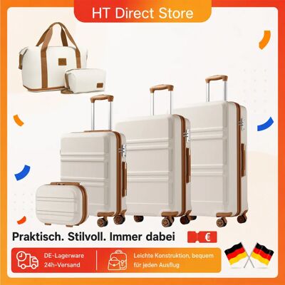 KONO Lichtgewicht hardshell koffer ABS+PC 4 dubbele wielen TSA-slot koffer trolley (2/4/6-delige set) zwart KONO Lichtgewicht hardshell koffer ABS+PC 4 dubbele wielen TSA-slot koffer trolley (2/4/6-delige set) zwart