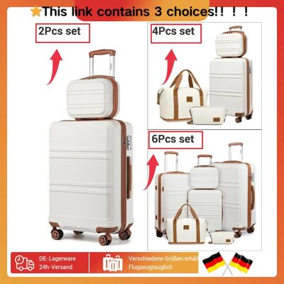 KONO 2/4/6-delige beauty case box cosmetica case handbagage toilettas reistas bagageset zwart KONO 2/4/6-delige beauty case box cosmetica case handbagage toilettas reistas bagageset zwart