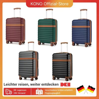 KONO ABS + PC harde koffer met 4 wielen, TSA slot trolley handbagage/koffer (55/65/75cm) Roze KONO ABS + PC harde koffer met 4 wielen, TSA slot trolley handbagage/koffer (55/65/75cm) Roze