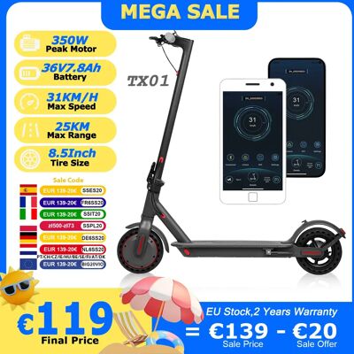 2025 JUICEASE TX01 elektrische scooter 350 W motor 36 V 7,8 Ah 25 KM bereik 31 km / 8,5 inch banden met APP opvouwbare volwassen kick-EScooter TX01 2025 JUICEASE TX01 elektrische scooter 350 W motor 36 V 7,8 Ah 25 KM bereik 31 km / 8,5 inch banden met APP opvouwbare volwassen kick-EScooter TX01