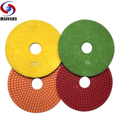 RIJILEI 7 stuks/partij 150mm Nat Polijsten Pad 6Inch Flexibele Steen Polijstpads Marmer Graniet Betonvloer Slijpschijf 6DS RIJILEI 7 stuks/partij 150mm Nat Polijsten Pad 6Inch Flexibele Steen Polijstpads Marmer Graniet Betonvloer Slijpschijf 6DS