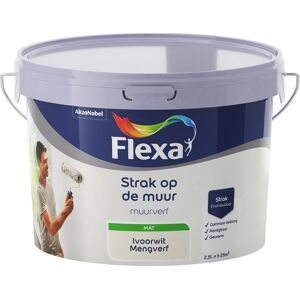Flexa Strak op de Muur Muurverf - Mat - 2,5 liter - Ivoorwit Flexa Strak op de Muur Muurverf - Mat - 2,5 liter - Ivoorwit