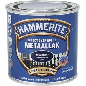 Hammerite Metaallak Direct over Roest Hoogglans - S028 Standblauw Hammerite Metaallak Direct over Roest Hoogglans - S028 Standblauw