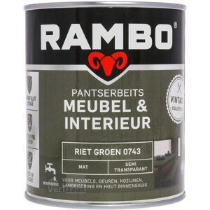 Rambo Pantserbeits Meubel & Interieur Mat 750 ml - Riet Groen Rambo Pantserbeits Meubel & Interieur Mat 750 ml - Riet Groen