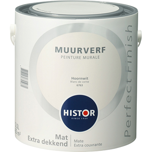 Histor Perfect Finish Muurverf Mat - Hoornwit - 2,5 liter Histor Perfect Finish Muurverf Mat - Hoornwit - 2,5 liter