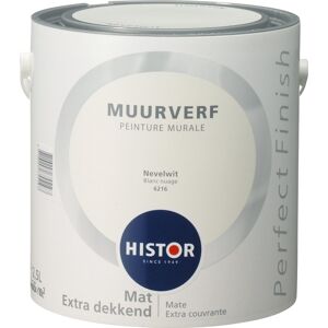 Histor Perfect Finish Muurverf Mat - Nevelwit - 2,5 liter Histor Perfect Finish Muurverf Mat - Nevelwit - 2,5 liter