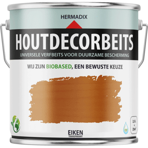 Hermadix Houtdecor Verfbeits Transparant - Eiken Hermadix Houtdecor Verfbeits Transparant - Eiken