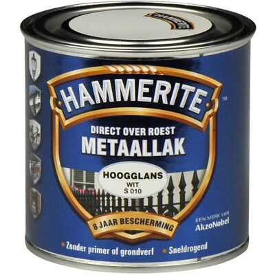 Hammerite Metaallak Direct over Roest Hoogglans - S010 Wit Hammerite Metaallak Direct over Roest Hoogglans - S010 Wit