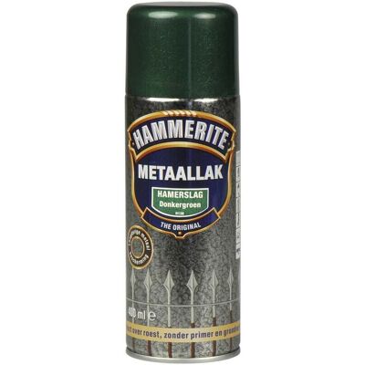 Hammerite Metaallak Direct over Roest Hamerslag Spuitbus - 400 ml H138 Donkergroen Hammerite Metaallak Direct over Roest Hamerslag Spuitbus - 400 ml H138 Donkergroen
