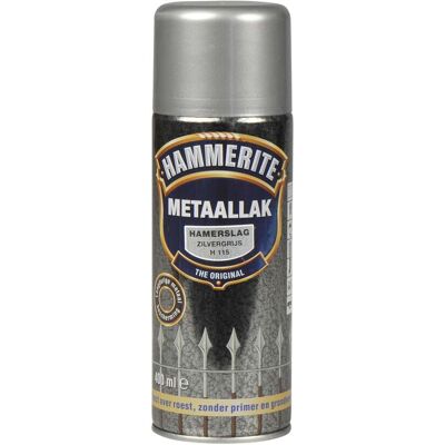 Hammerite Metaallak Direct over Roest Hamerslag Spuitbus - 400 ml H115 Zilvergrijs Hammerite Metaallak Direct over Roest Hamerslag Spuitbus - 400 ml H115 Zilvergrijs