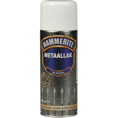 Hammerite Metaallak Direct over Roest Hamerslag Spuitbus - 400 ml H110 Wit Hammerite Metaallak Direct over Roest Hamerslag Spuitbus - 400 ml H110 Wit