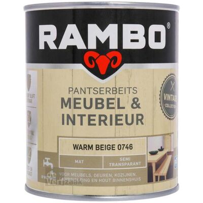Rambo Pantserbeits Meubel & Interieur Mat 750 ml - Warm Beige Rambo Pantserbeits Meubel & Interieur Mat 750 ml - Warm Beige