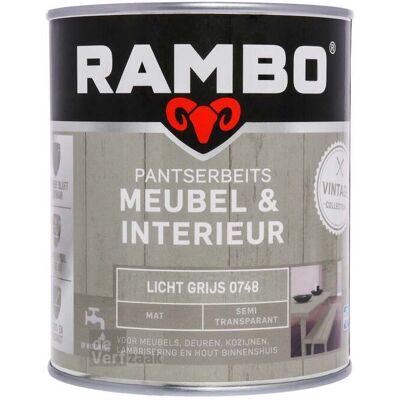 Rambo Pantserbeits Meubel & Interieur Mat 750 ml - Licht Grijs Rambo Pantserbeits Meubel & Interieur Mat 750 ml - Licht Grijs