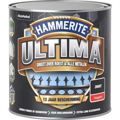 Hammerite Ultima Hoogglans - Zwart Hammerite Ultima Hoogglans - Zwart