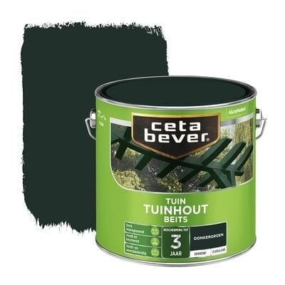 Cetabever Tuinhout Beits Dekkend Zijdeglans - Donkergroen Cetabever Tuinhout Beits Dekkend Zijdeglans - Donkergroen