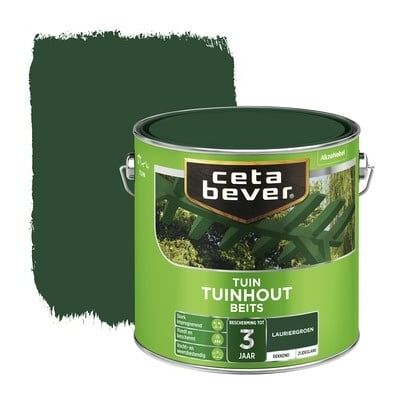 Cetabever Tuinhout Beits Dekkend Zijdeglans - Lauriergroen Cetabever Tuinhout Beits Dekkend Zijdeglans - Lauriergroen
