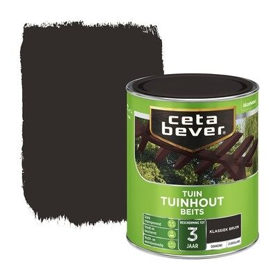 Cetabever Tuinhout Beits Dekkend Zijdeglans - Klassiekbruin Cetabever Tuinhout Beits Dekkend Zijdeglans - Klassiekbruin