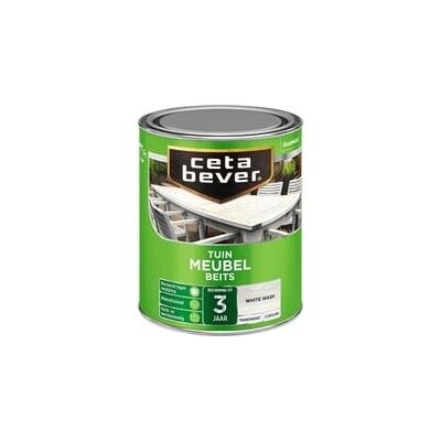 Cetabever Tuin Meubel Beits Transparant Zijdeglans - White Wash - 0,75 liter Cetabever Tuin Meubel Beits Transparant Zijdeglans - White Wash - 0,75 liter