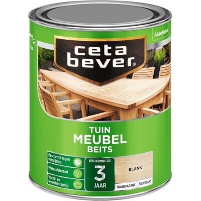 Cetabever Tuin Meubel Beits Transparant Zijdeglans - Blank - 0,75 liter Cetabever Tuin Meubel Beits Transparant Zijdeglans - Blank - 0,75 liter