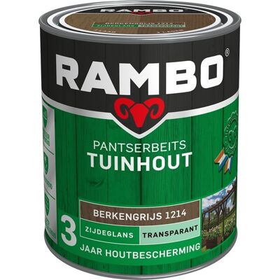 Rambo Pantserbeits Tuinhout Zijdeglans Transparant - Berkengrijs Rambo Pantserbeits Tuinhout Zijdeglans Transparant - Berkengrijs