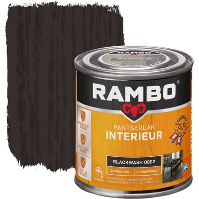 Rambo Pantserlak Interieur Transparant Zijdeglans - Blackwash Rambo Pantserlak Interieur Transparant Zijdeglans - Blackwash