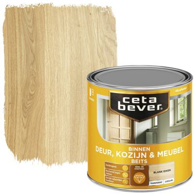 Cetabever Binnenbeits Deur Kozijn en Meubel Transparant Zijdeglans - Blank Eiken Cetabever Binnenbeits Deur Kozijn en Meubel Transparant Zijdeglans - Blank Eiken