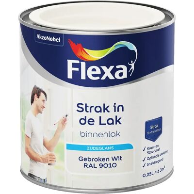 Flexa Strak in de Lak Binnenlak Zijdeglans - Gebroken Wit - RAL 9010 Flexa Strak in de Lak Binnenlak Zijdeglans - Gebroken Wit - RAL 9010