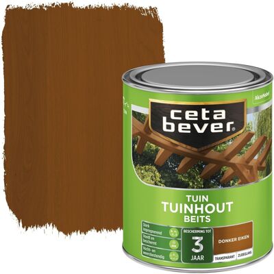 Cetabever Tuinhout Beits Transparant Zijdeglans - Donker Eiken Cetabever Tuinhout Beits Transparant Zijdeglans - Donker Eiken