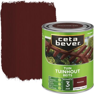 Cetabever Tuinhout Beits Transparant Zijdeglans - Mahonie Cetabever Tuinhout Beits Transparant Zijdeglans - Mahonie