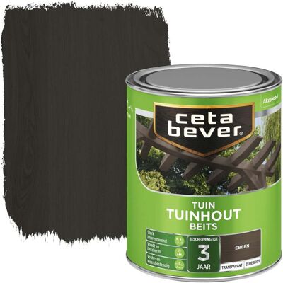 Cetabever Tuinhout Beits Transparant Zijdeglans - Ebben Cetabever Tuinhout Beits Transparant Zijdeglans - Ebben