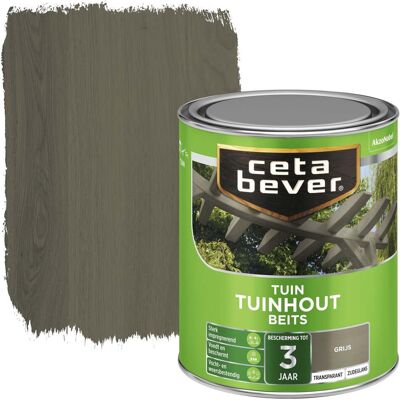 Cetabever Tuinhout Beits Transparant Zijdeglans - Grijs Cetabever Tuinhout Beits Transparant Zijdeglans - Grijs