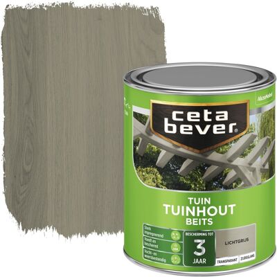 Cetabever Tuinhout Beits Transparant Zijdeglans - Lichtgrijs Cetabever Tuinhout Beits Transparant Zijdeglans - Lichtgrijs