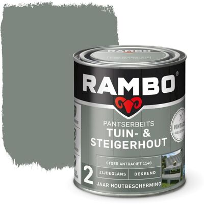 Rambo Waterbasis Tuin- & Steigerhoutverf - Antraciet Rambo Waterbasis Tuin- & Steigerhoutverf - Antraciet