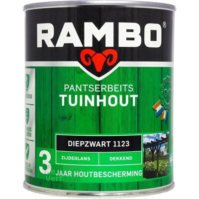 Rambo Pantserbeits Tuinhout Zijdeglans Dekkend - Diepzwart Rambo Pantserbeits Tuinhout Zijdeglans Dekkend - Diepzwart