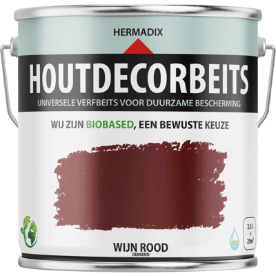 Hermadix Houtdecor Verfbeits - Wijn Rood Hermadix Houtdecor Verfbeits - Wijn Rood