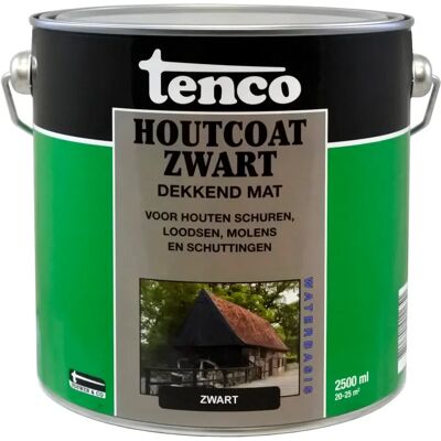 Tenco Zwarte Waterbasis Mat Houtcoating - 1L Tenco Zwarte Waterbasis Mat Houtcoating - 1L