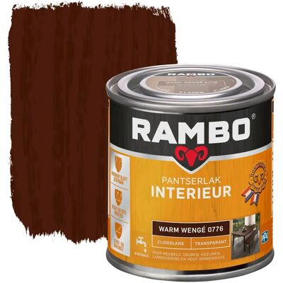 Rambo Pantserlak Interieur Transparant Zijdeglans - Warm wengé Rambo Pantserlak Interieur Transparant Zijdeglans - Warm wengé