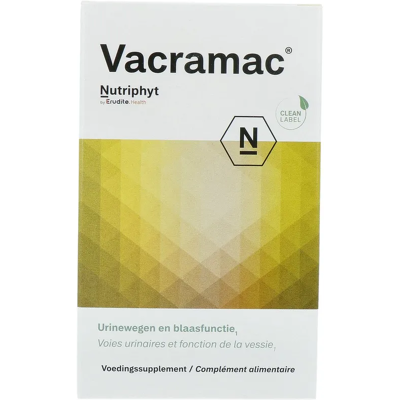 Nutriphyt Vacramac - Cranberry D-mannose Probiotica Urineondersteuning Nutriphyt Vacramac - Cranberry D-mannose Probiotica Urineondersteuning