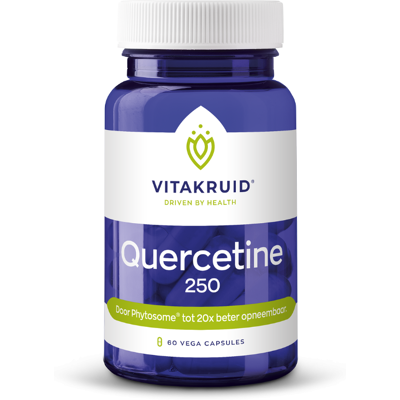 Vitakruid Quercetine 250 met Phytosome technologie - Voedingssupplement Vitakruid Quercetine 250 met Phytosome technologie - Voedingssupplement