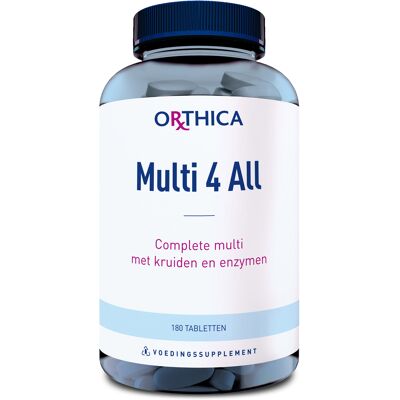 Orthica Multi 4 all - Complete multivitamine met kruiden en enzymen Orthica Multi 4 all - Complete multivitamine met kruiden en enzymen