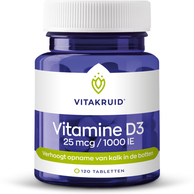 Vitakruid Vitamine D3 25 mcg - Vitaminen Vitakruid Vitamine D3 25 mcg - Vitaminen